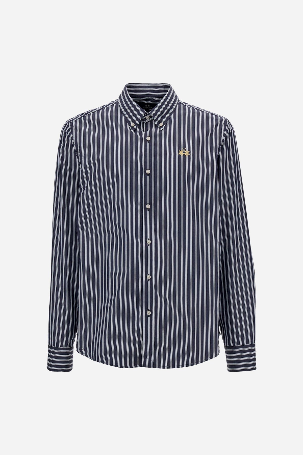 Men's striped poplin shirt - Rodolfo