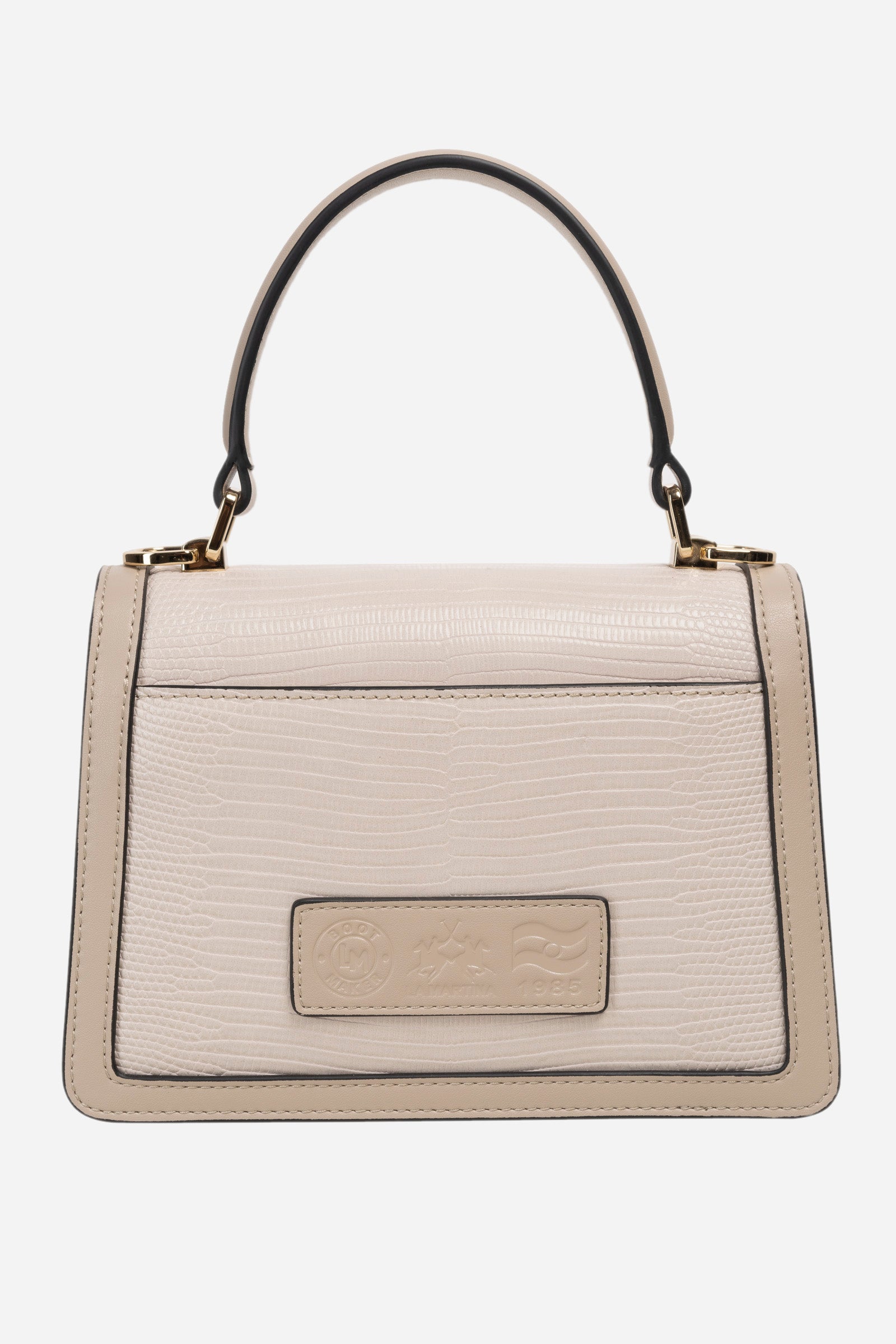 Women's textured polyurethane handbag - Gisela