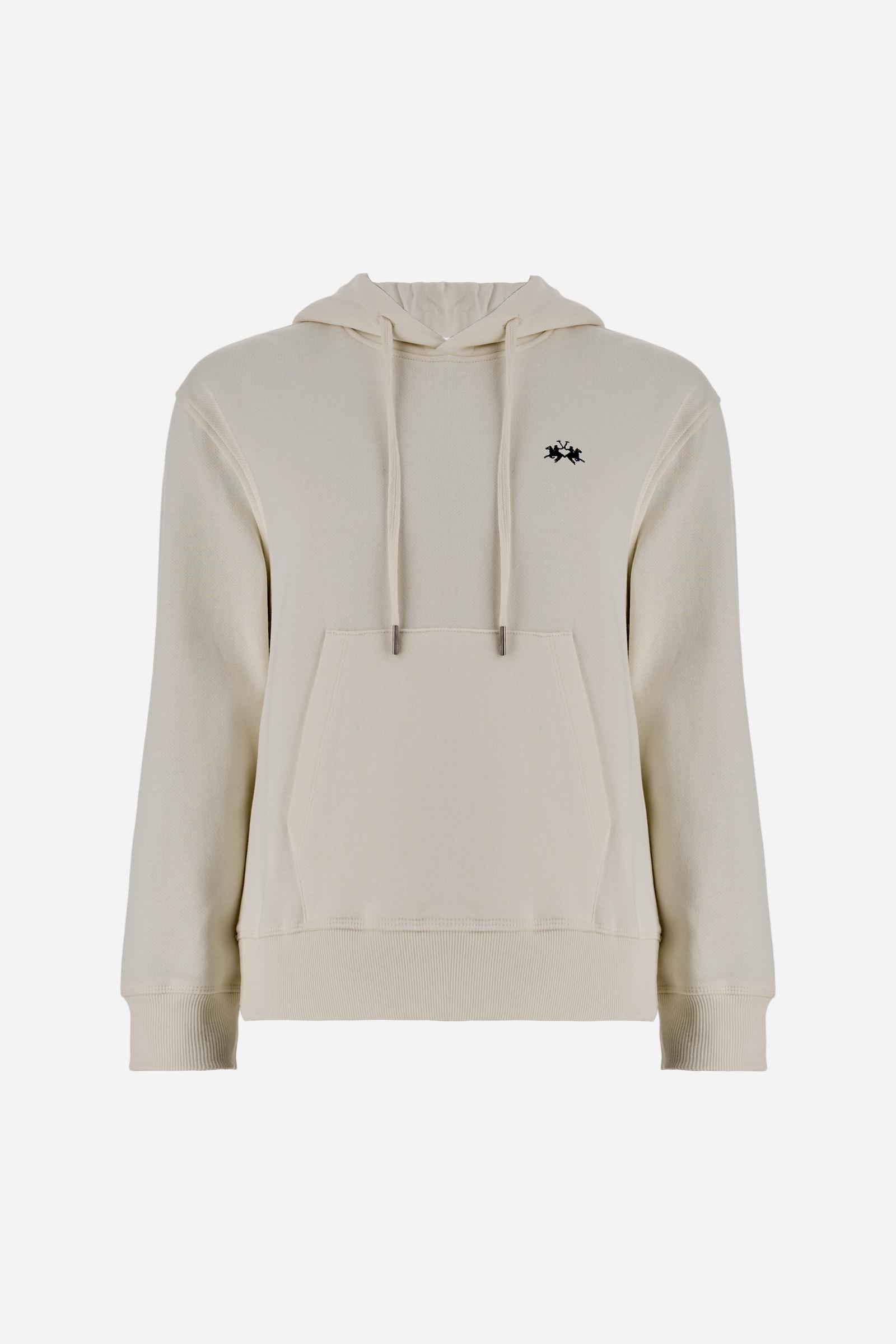 Women's hooded sweatshirt in brushed cotton - Darla