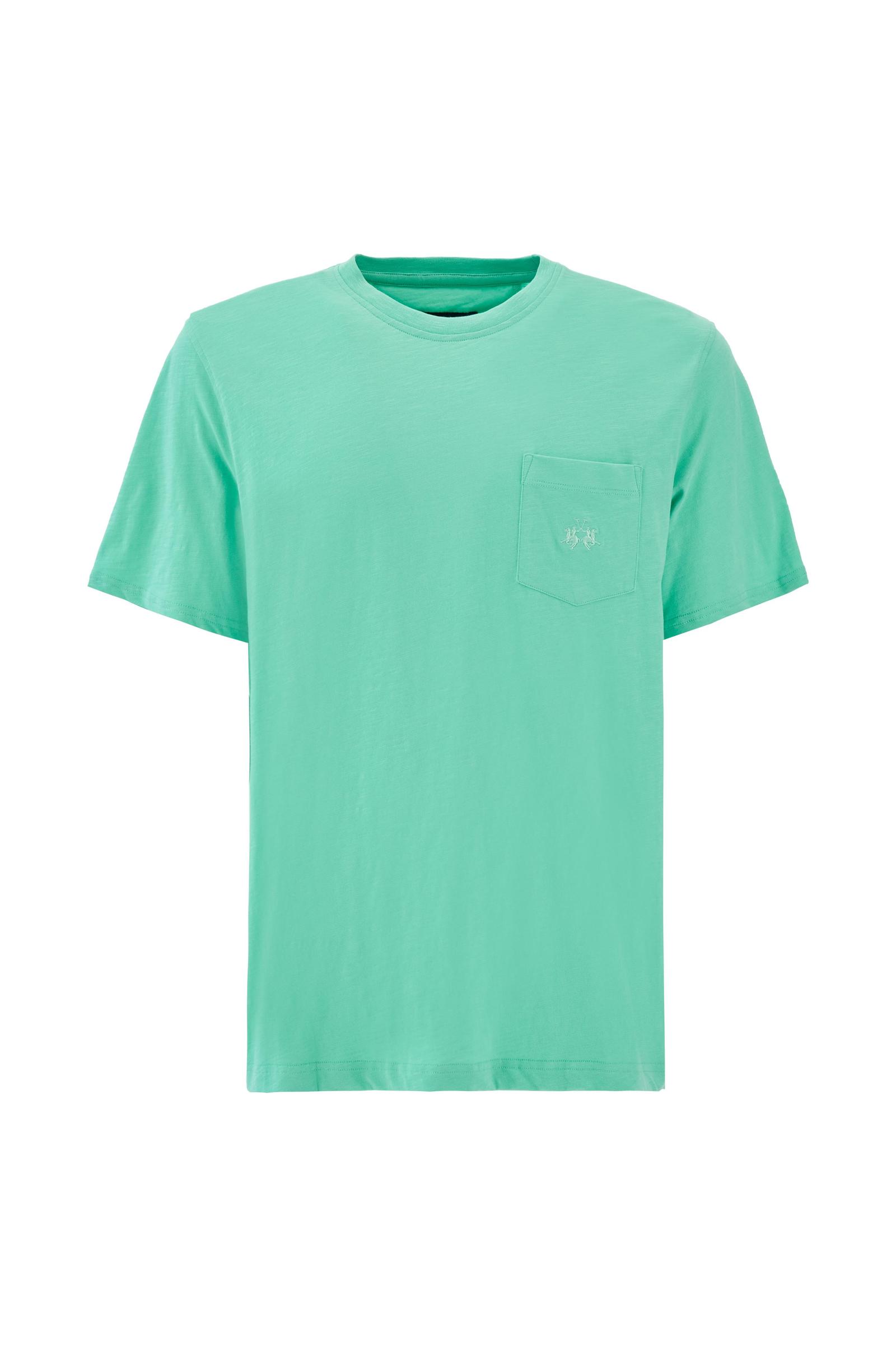 Men's slub jersey T-shirt with logo chest pocket - Tuan – La Martina
