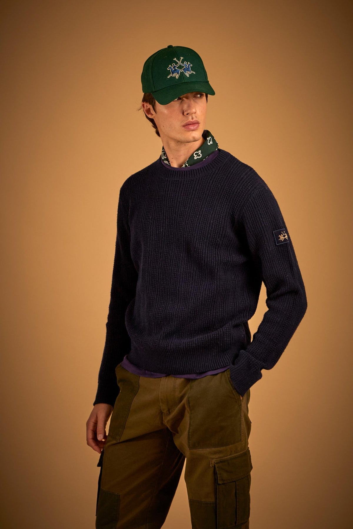 Pull homme col rond en laine mélangée Cortina Polo Club - Eric