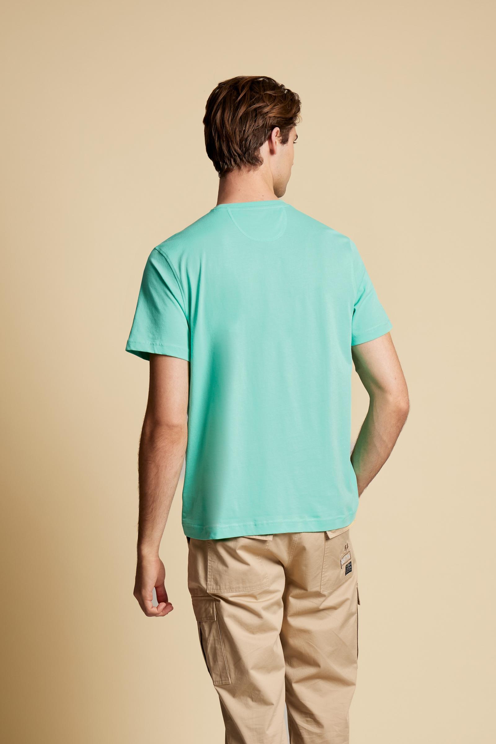 Men’s cotton jersey T-shirt with small logo - Serge