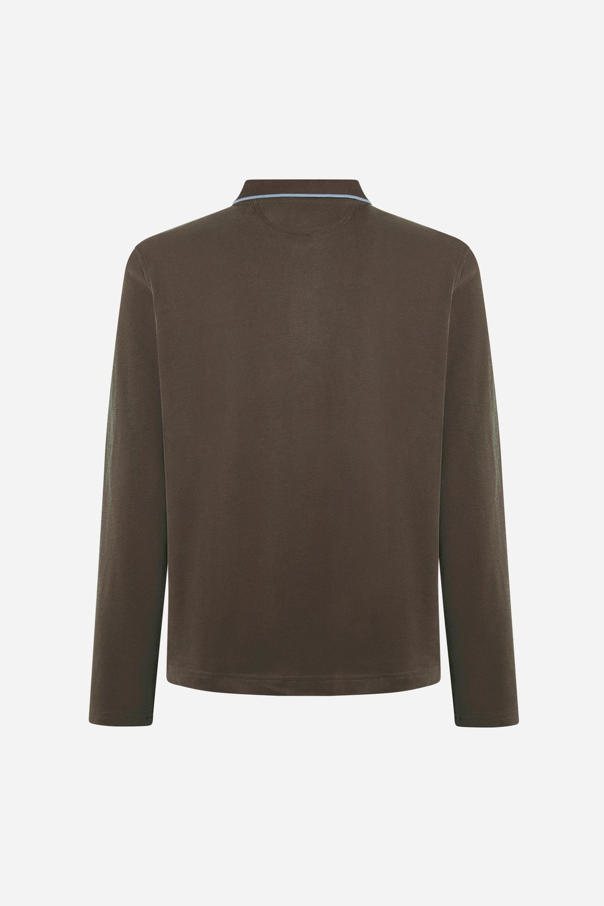 Herren-Polo aus Baumwolle mit langen Ärmeln Flaviano