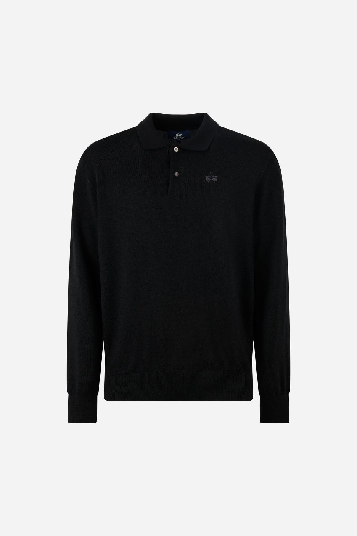 Herren Polo Langarm Merinowolle - Evaristo