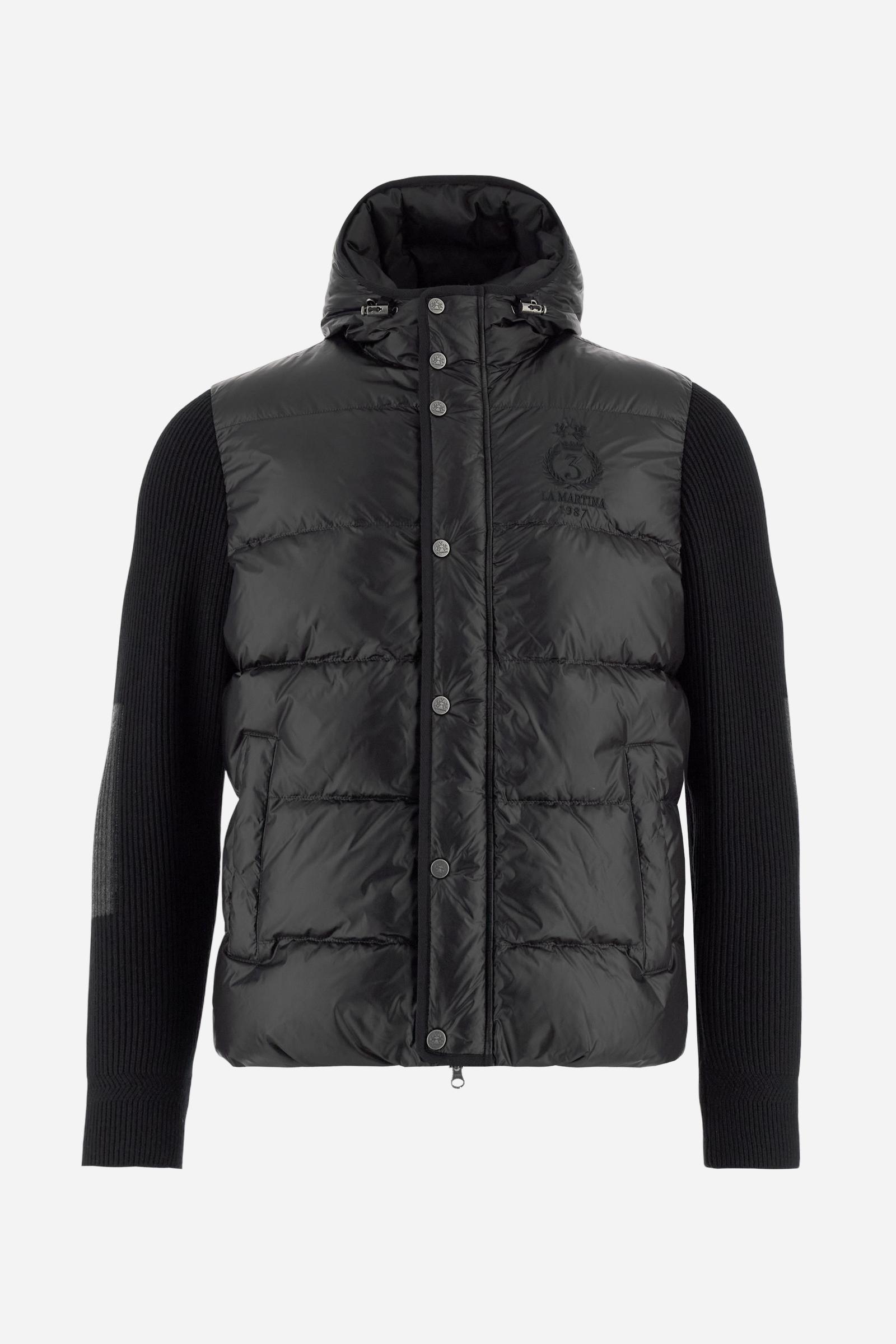 Men’s iridescent nylon jacket knit sleeves - Baptist