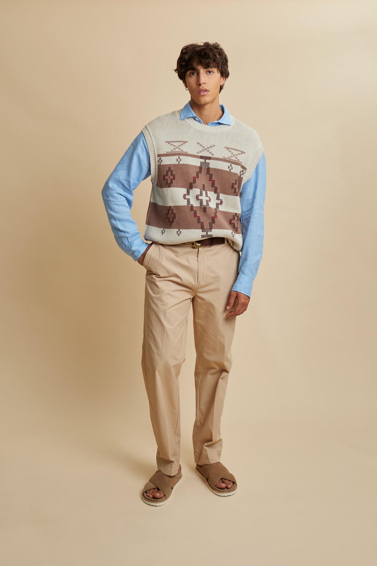 Men’s regular fit garment-dyed linen shirt - Innocent