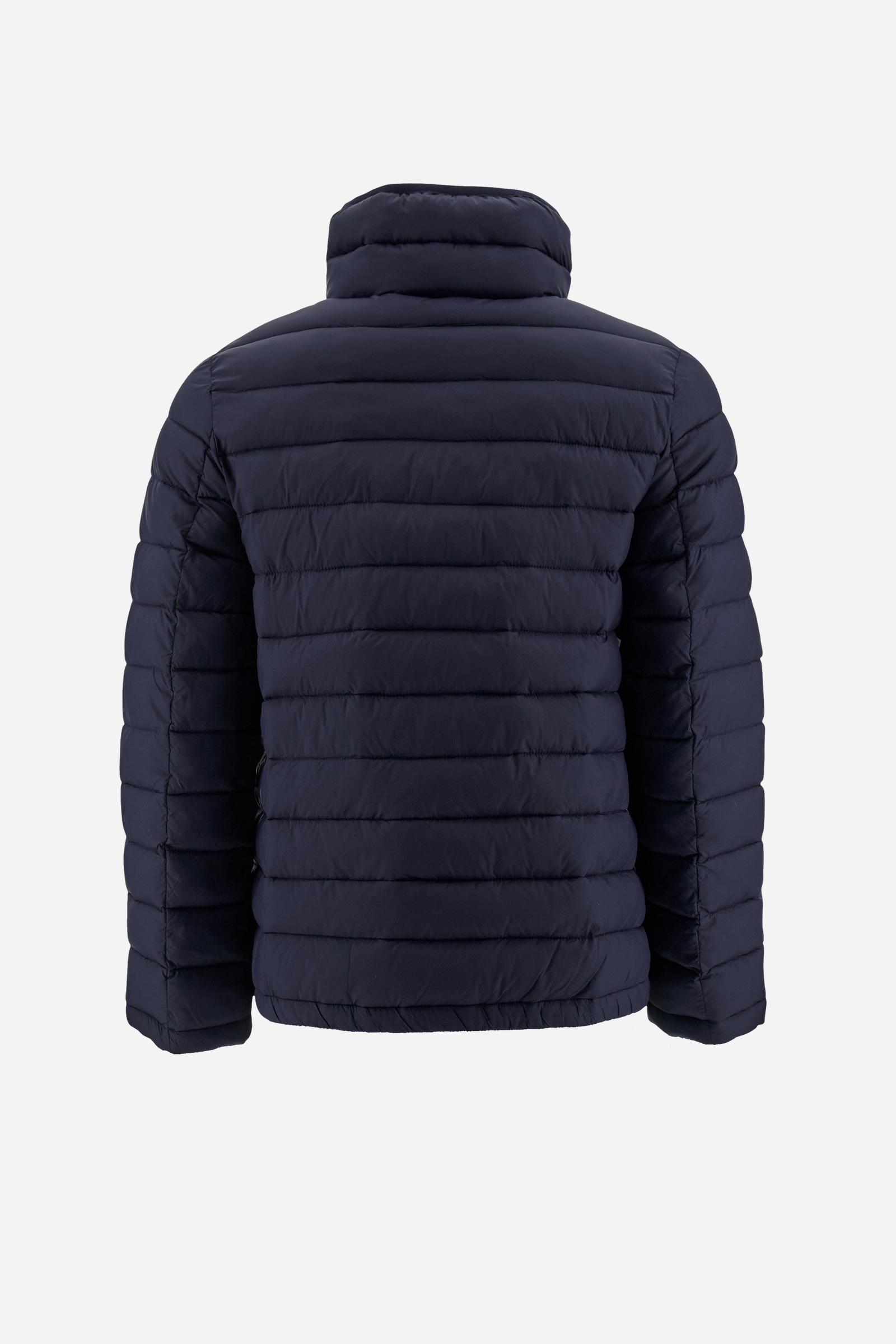 Short women's down jacket with high collar in nylon - Dene
