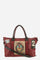 Unisex duffel bag in solid color, made of 100% leather. Iconic brand design, enriched with writings and patches. Finished with contrasting elements. Zip closure. Equipped with two handles and a removable shoulder strap. The front of the accessory features the La Martina writing and logo. The bag is adorned with stitched patches depicting landscapes and symbols related to Argentina. A leather address tag is attached to one of the handles. Dimensions (width x height x depth): 64x42x23 cm. - Barbados Cherry