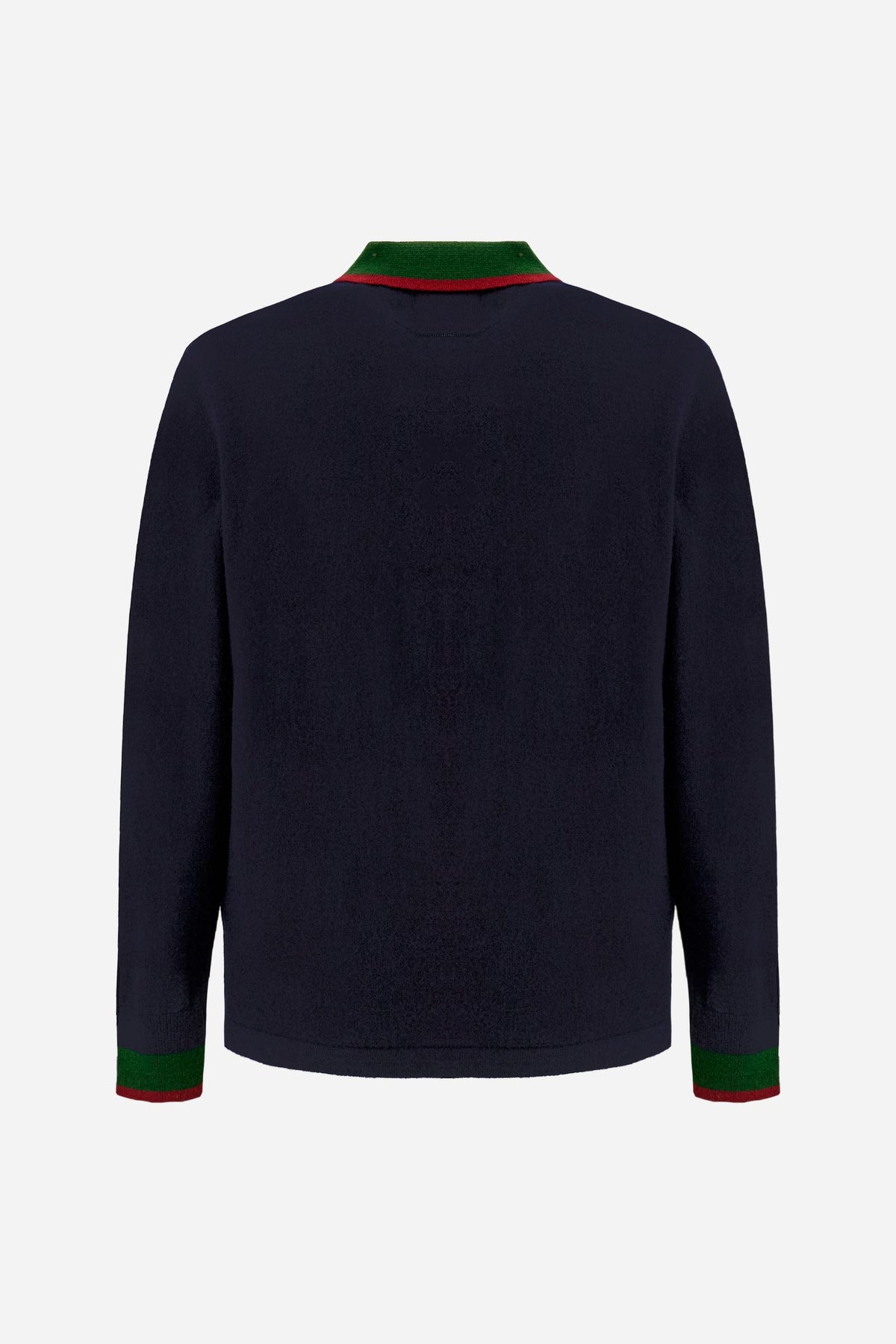 Men's polo shirt in mixed lambswool knit with ribbed collar - Eunice
