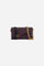 Leather chain wallet in soft calfskin with shaped flap and contrasting leather details. Decorated with a small golden buckle and engraved logo. - WINE/BLACK                                                                                                                                                                                                                                                                                                                                                                    