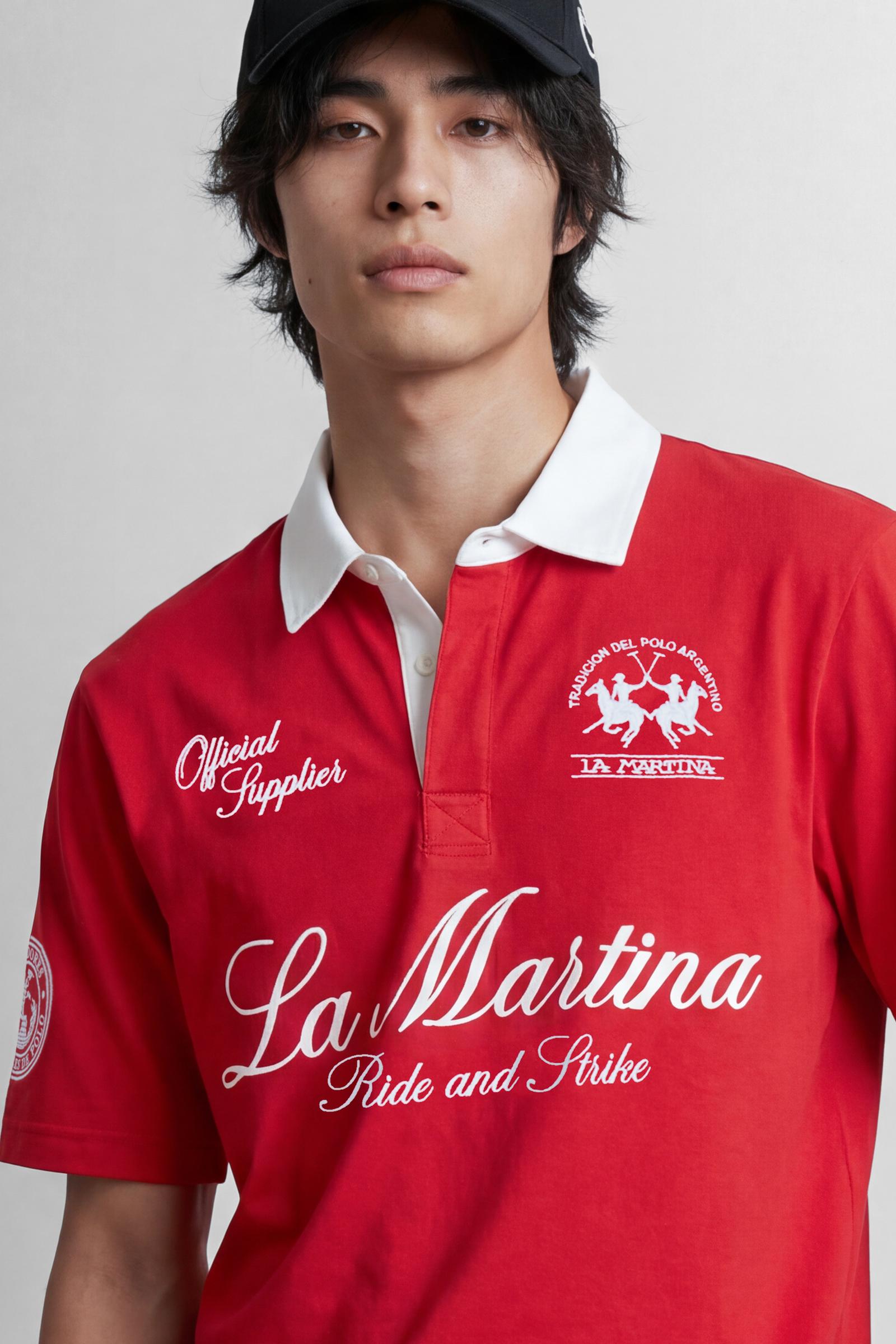Polo manica corta in jersey di cotone – Limited Edition “Ride and Strike”