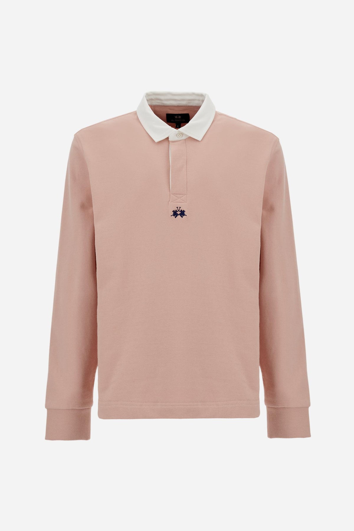 Polo homme en molleton épais de coton col rugby - Domingo