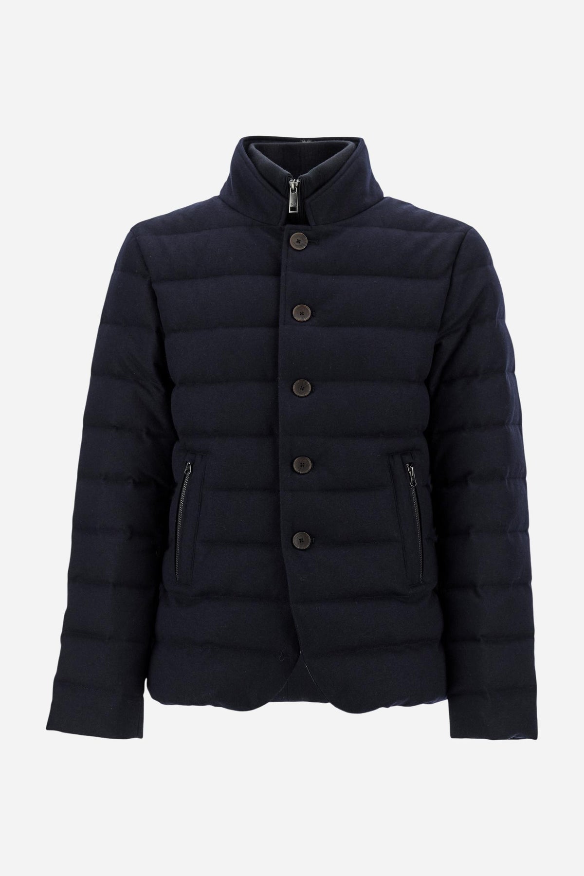 Herren-Steppjacke aus Woll-Twill – Darin