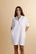 Women’s polo dress in cotton piqué with short sleeves and comfort fit. Above-the-knee length, contrast trims and iconic sleeve logo. - Optic White                                                                                                                                                                                                                                                                                                                                                                              