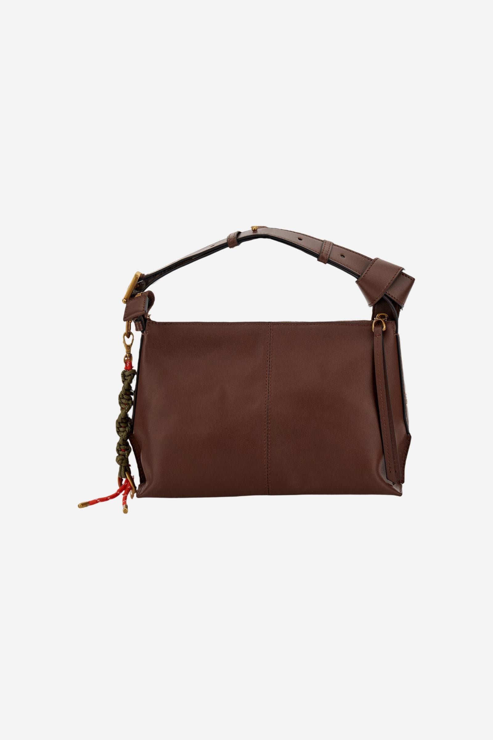 Damen-Schultertasche aus Leder mit Kletterseil-Detail - Andina