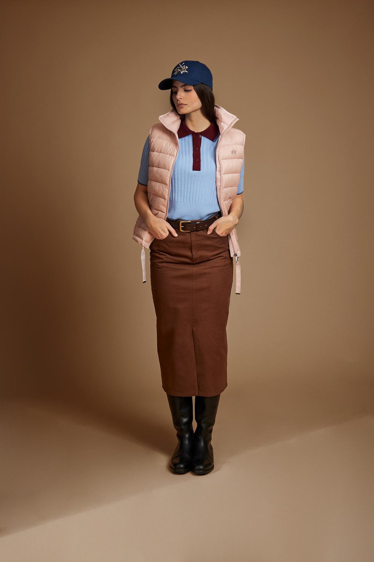 Women's high-neck padded nylon vest - Deonne