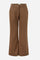 Women’s 100% cotton twill trousers with a regular hip fit, wide flared legs, belt loops, front zipper, button closure, side pockets, and buttoned back pockets. - Carafe