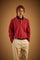 Men's long-sleeve polo shirt in heavy cotton jersey with contrast collar - Duke