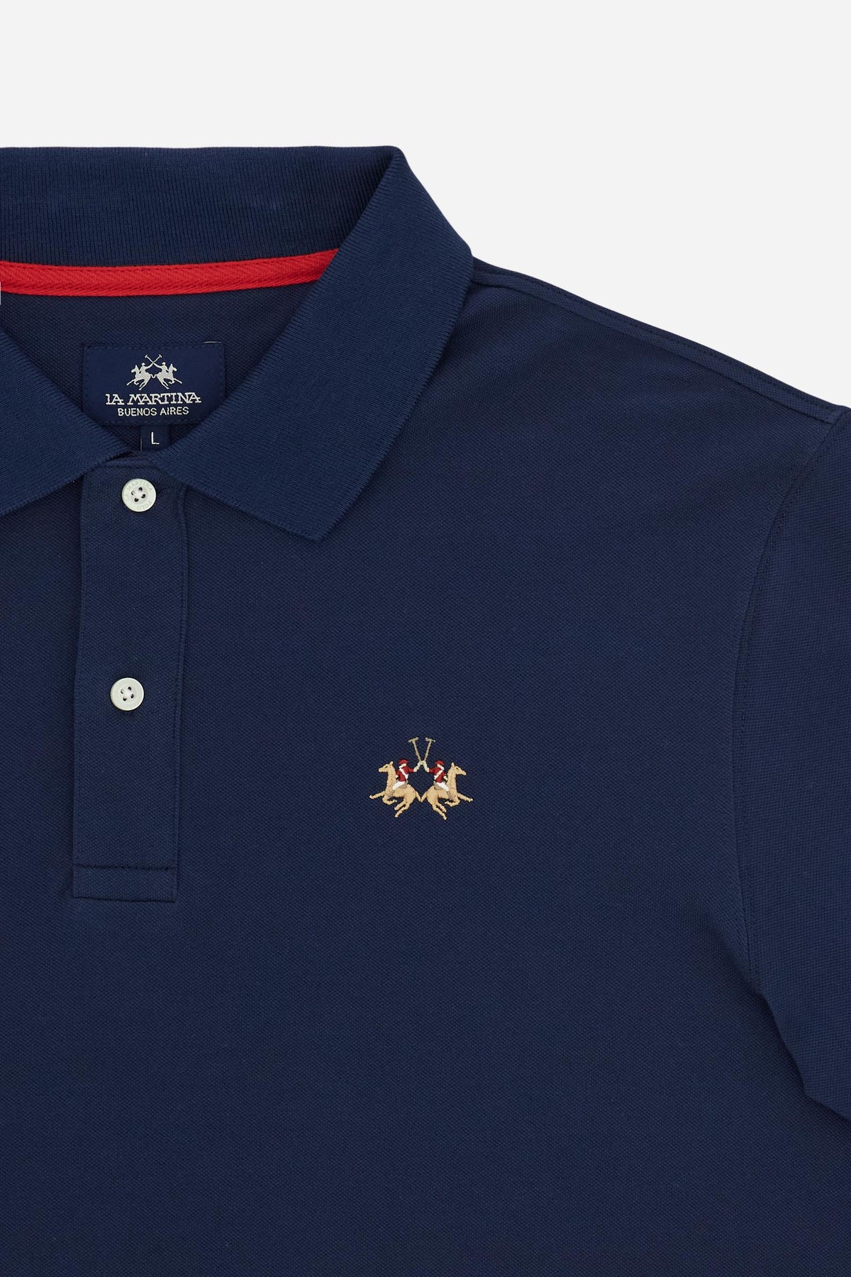 Men's regular fit polo with multicolor logo - Eduardo
