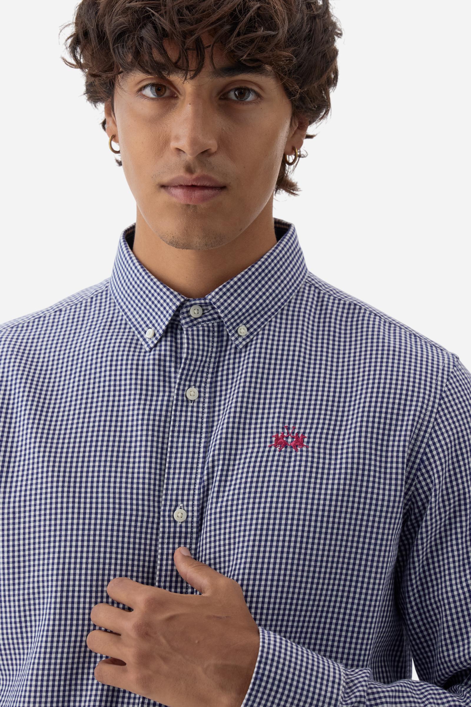 Chemise homme popeline à carreaux - Rodolfo