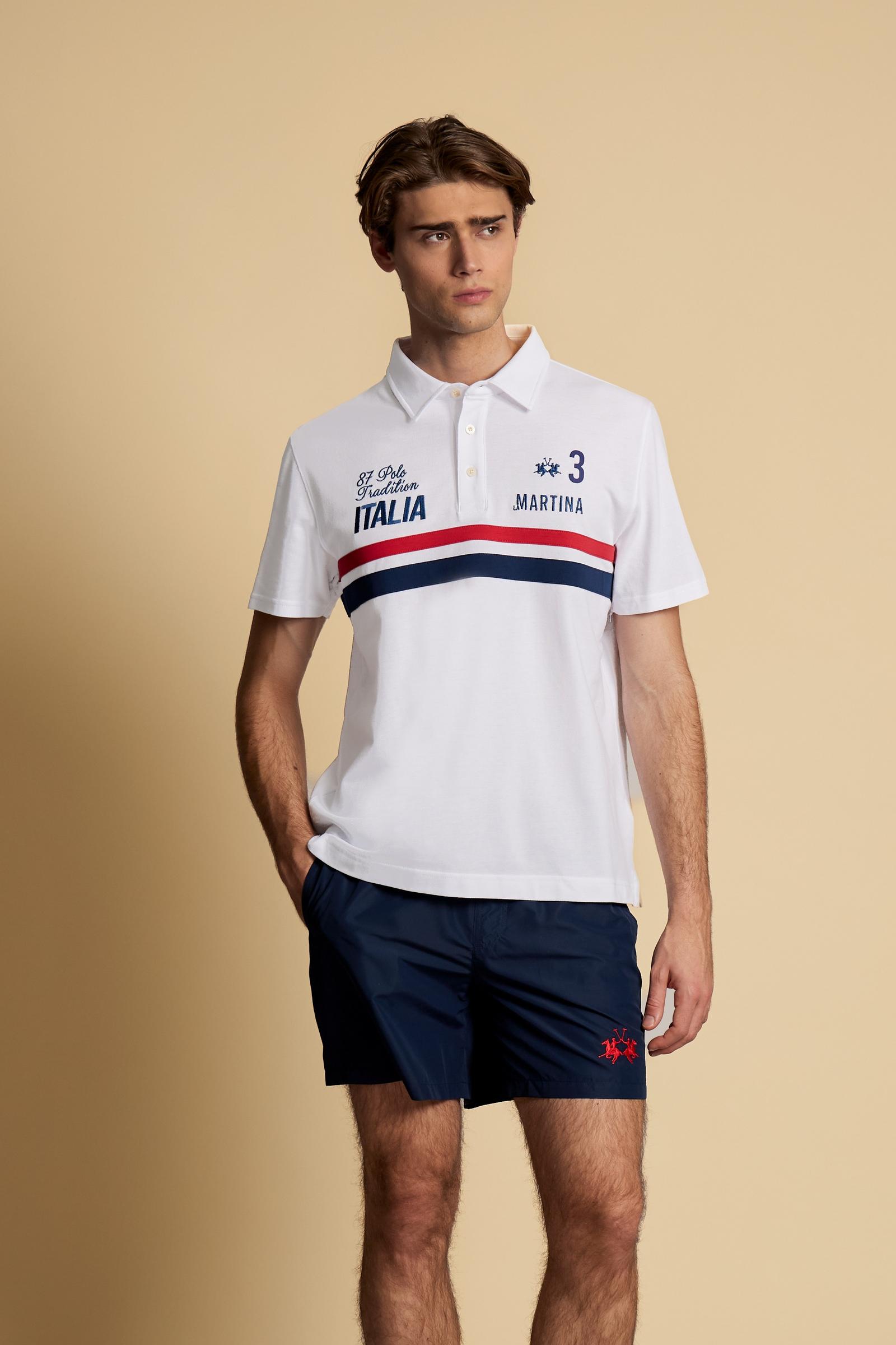 Polo homme en jersey à manches courtes Italia – Coleman