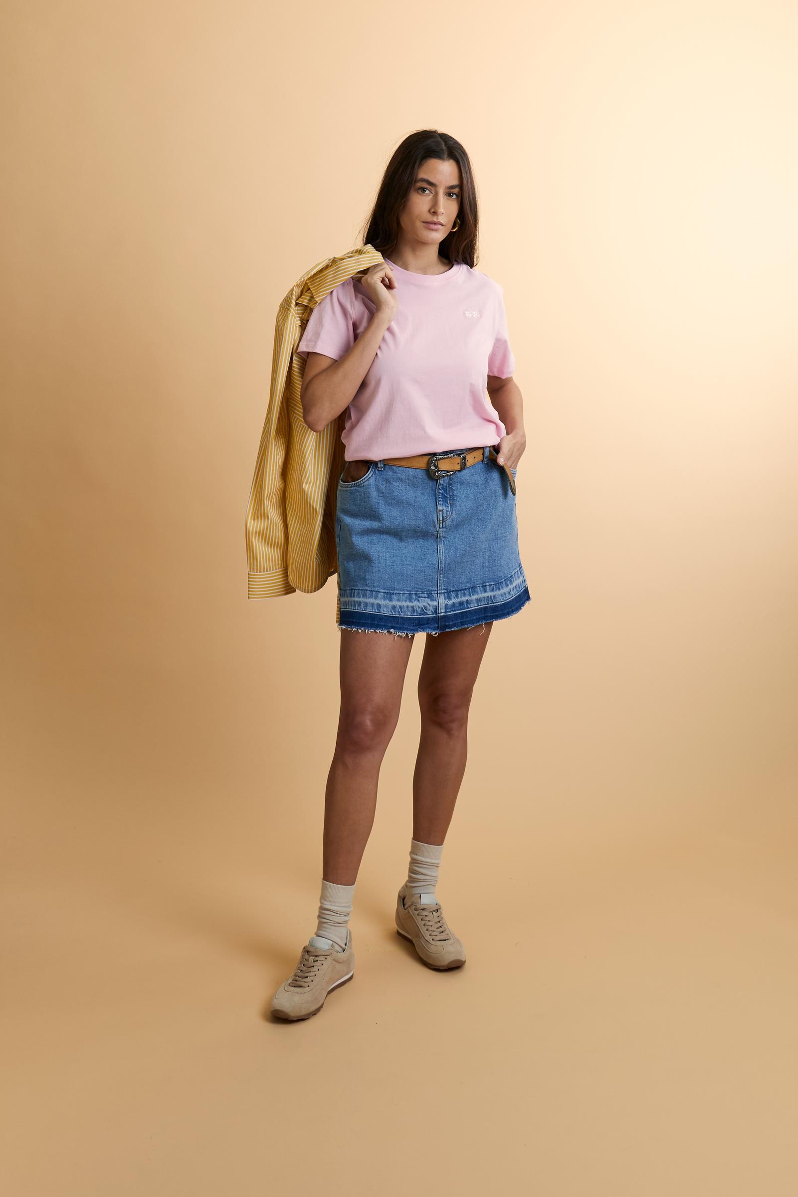 Camiseta de mujer en jersey de algodón con logo – Casta