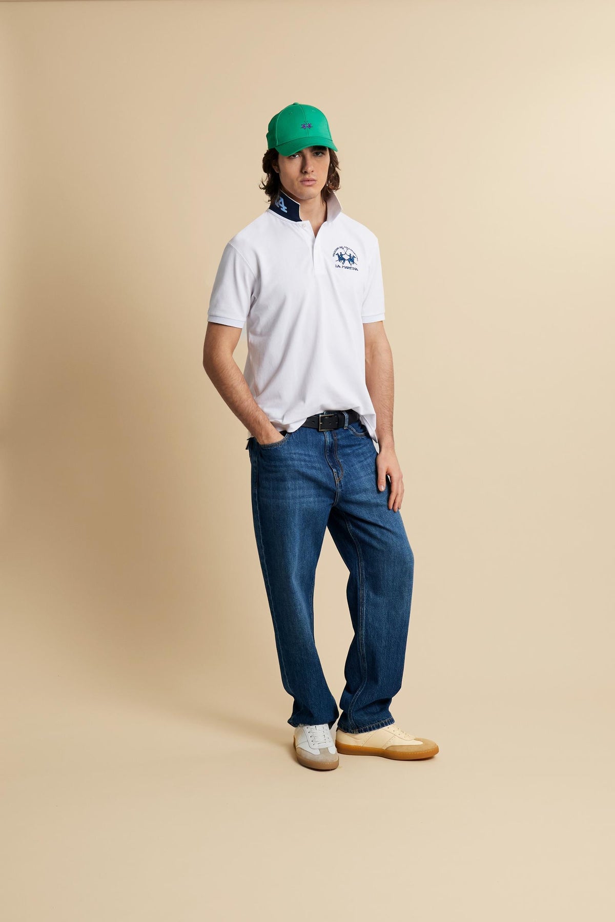 Men's regular fit polo with team logo - Miguel