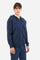 Men's long-sleeved plain sweatshirt made from French terry cotton. Full-zip fastening and hood with adjustable drawstring. On the chest, the La Martina Polo lettering is present as a large, slightly embossed embroidery, while the number 3 is present as a patch made of the same fabric and applied with an embroidered cord in a contrasting colour.	 The logo is embroidered on the chest, left side. Regular fit. The model is wearing a size L. - Navy
