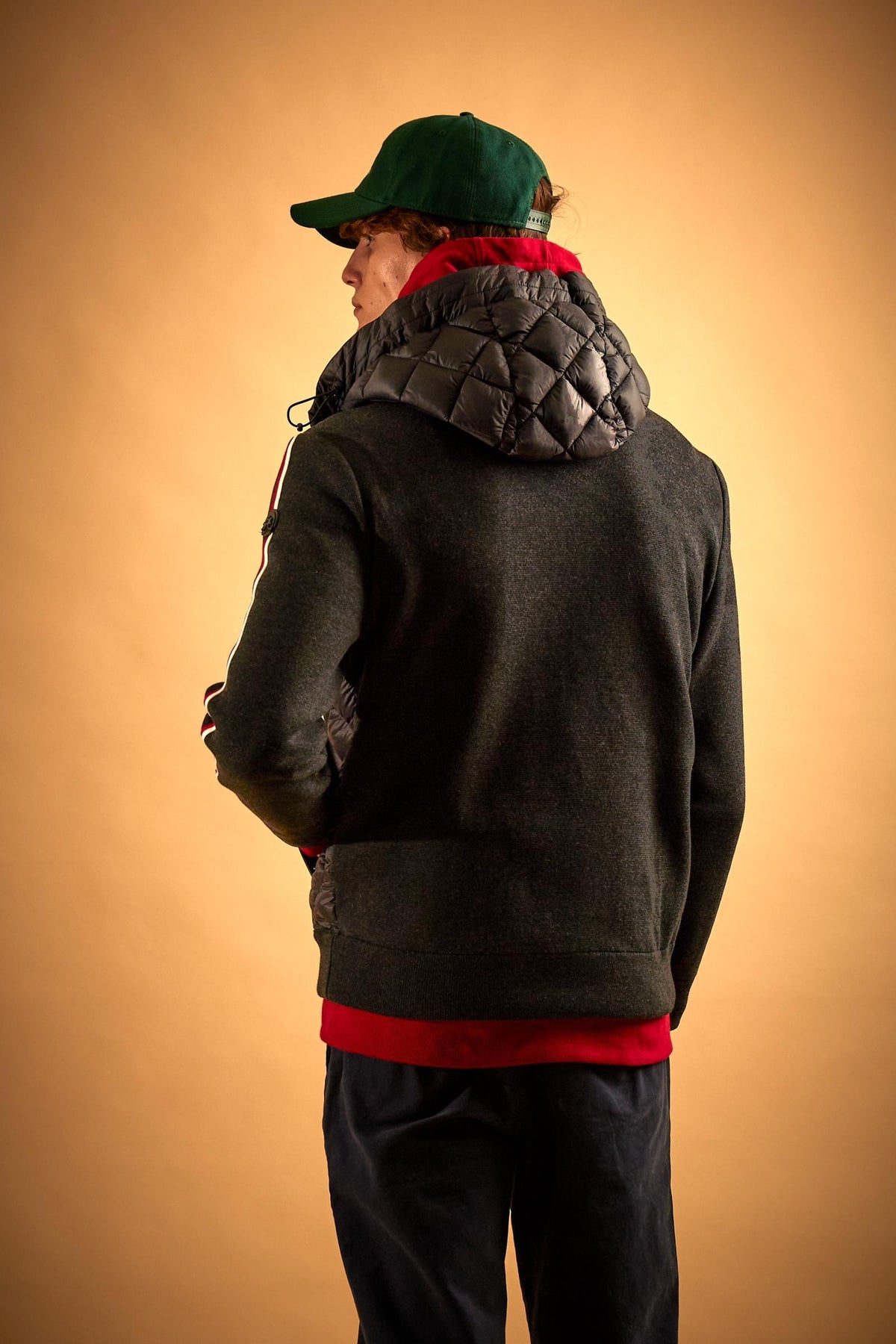 Blouson hybride avec capuche en nylon matelassé - Daniel