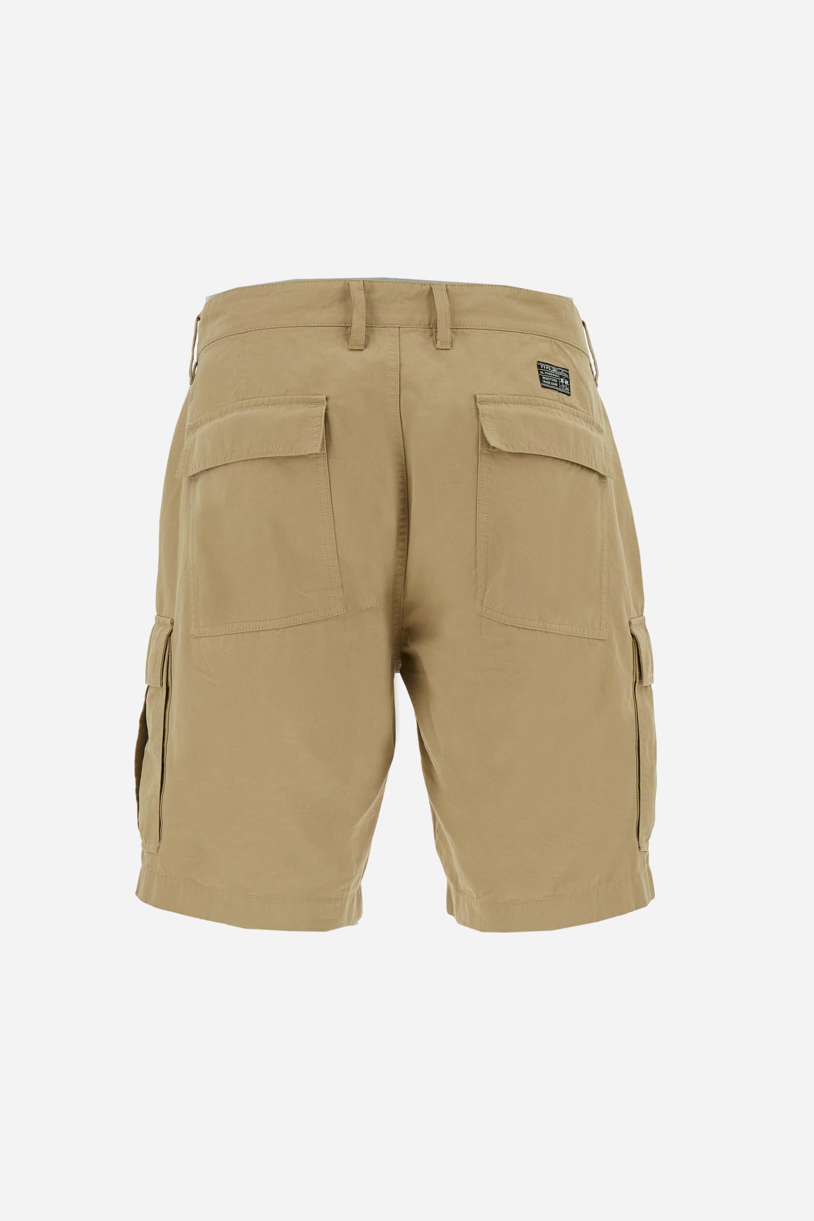 Men's cotton twill cargo Bermuda shorts Black Label Edition – Chav