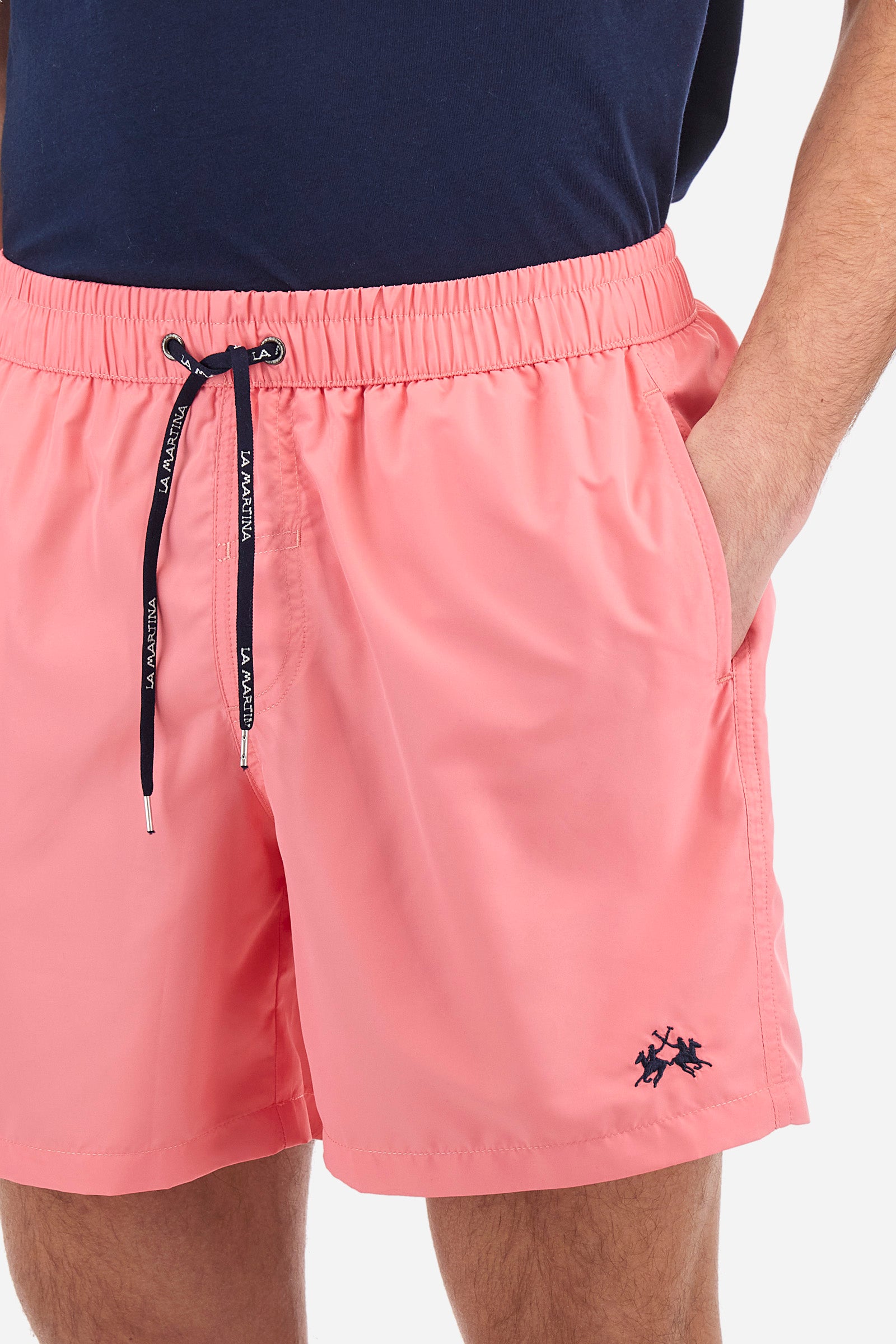 Bade-Boxershorts aus Nylon mit Logo-Stickerei - Adrien