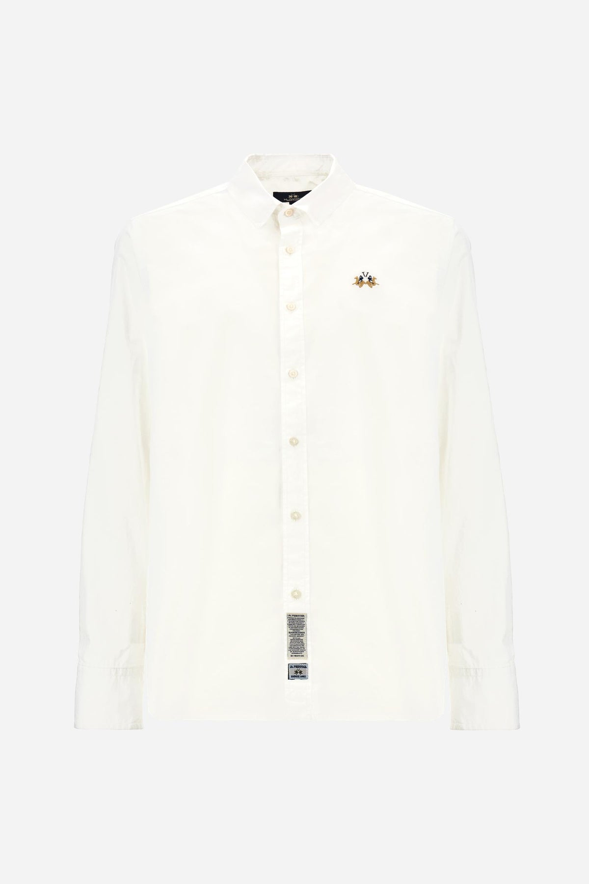 Camicia uomo regular fit popeline logo tricolor - Carlos