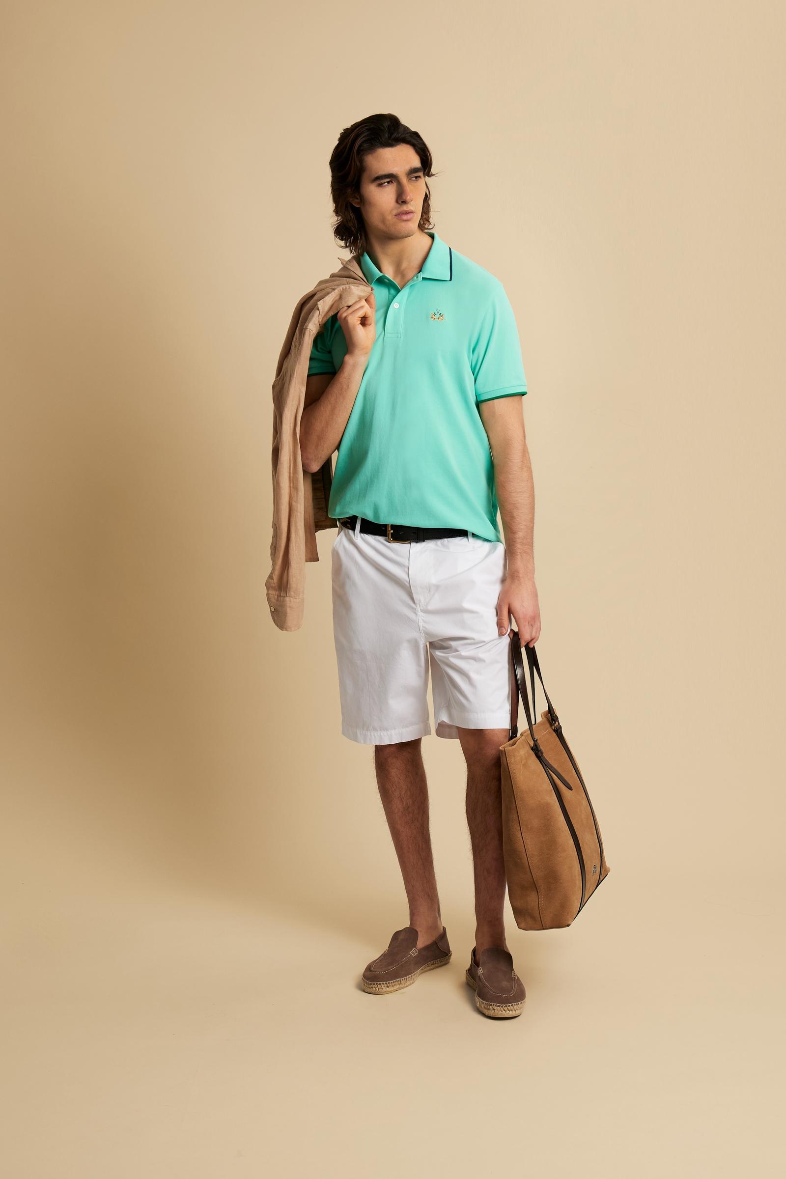 Men’s regular fit stretch piqué polo shirt Essential – Russell