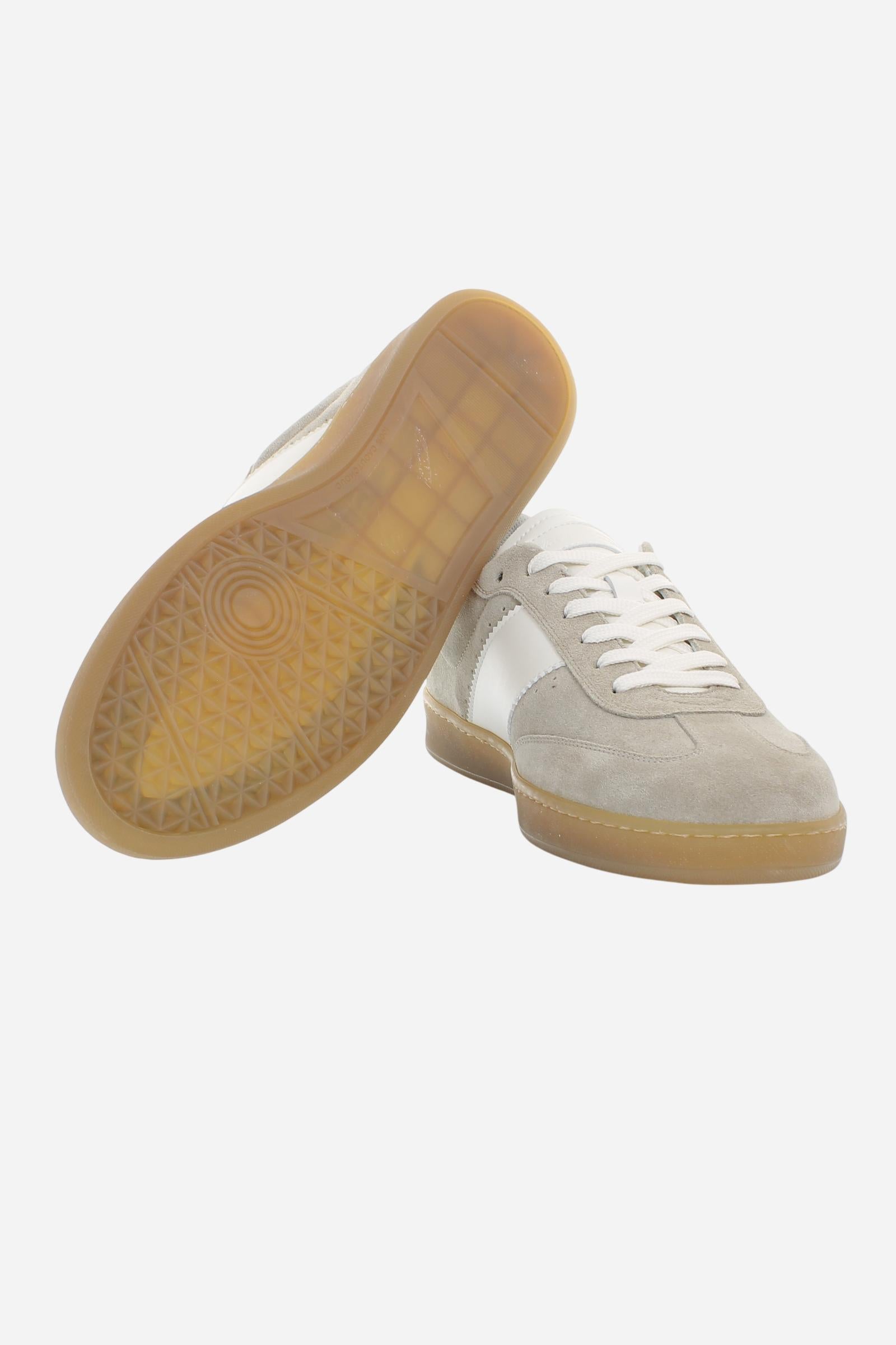 Sneakers Tennis Homme en Daim avec Bande Latérale – Sage