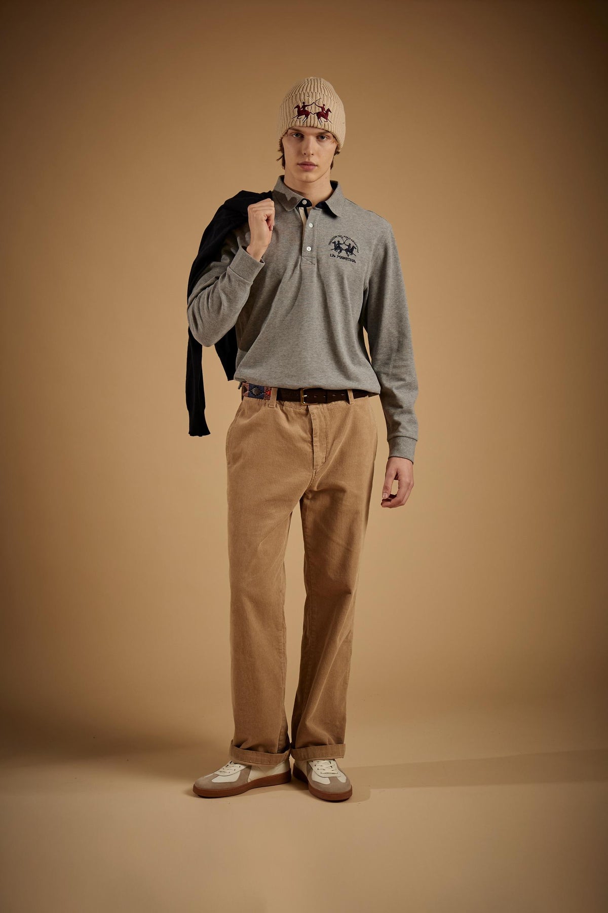 Men's chino pants in corduroy cotton - Edoardo