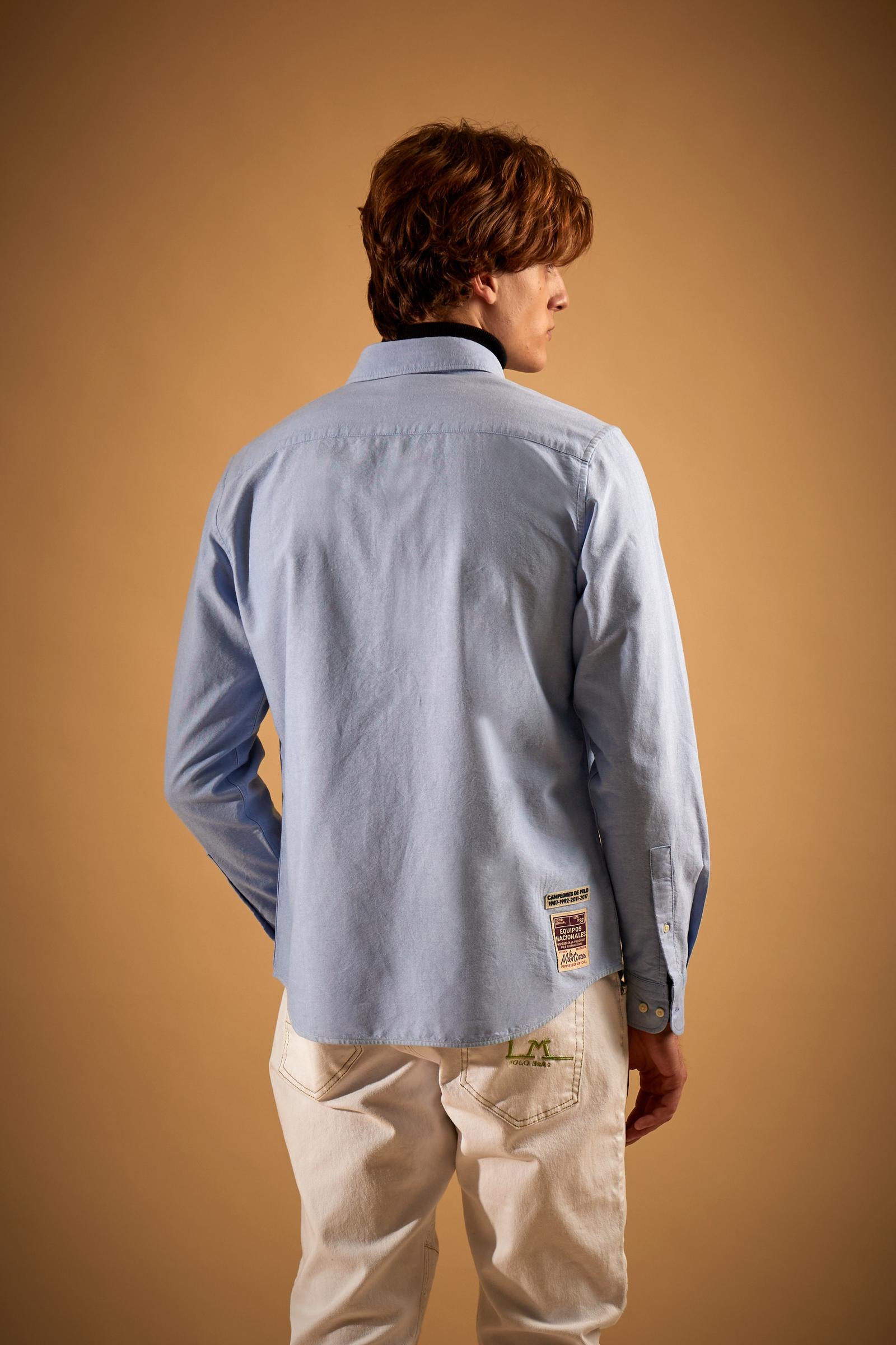 Men's Oxford Cotton Shirt with Argentina Patch - Digby