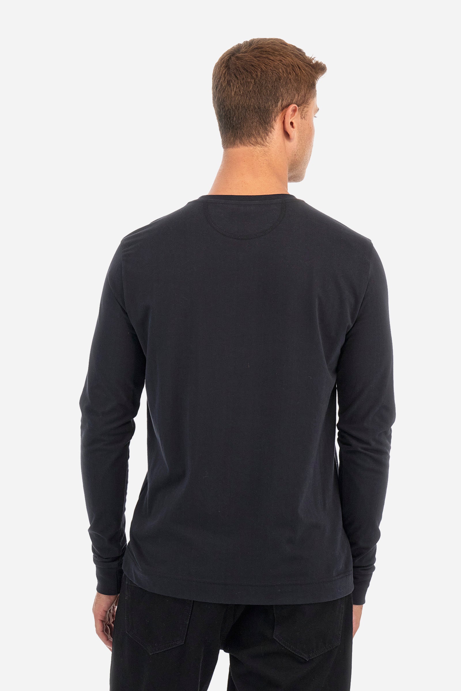 Langärmliges T-Shirt aus Baumwolle, Regular Fit – Zuriel