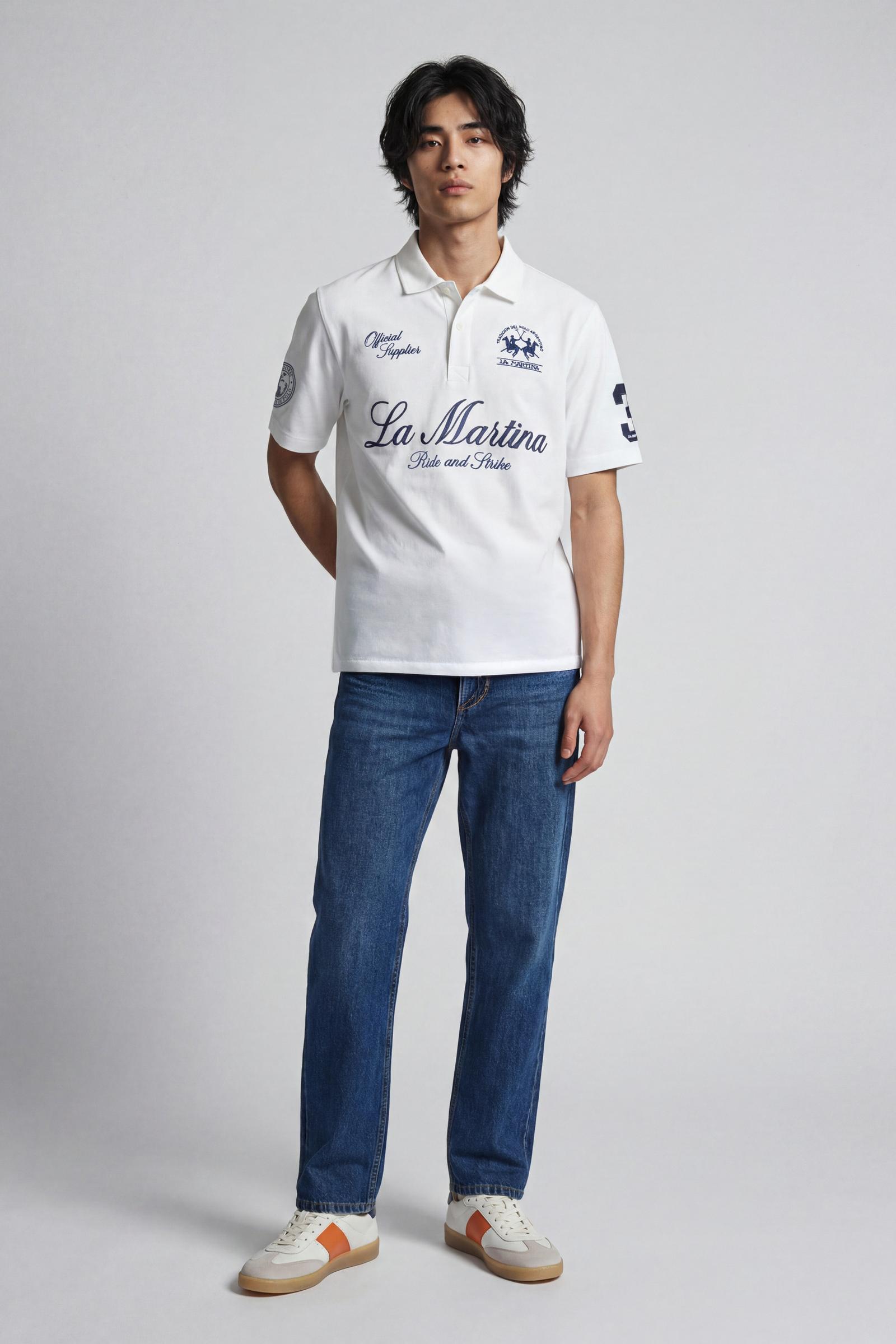 Polo manica corta in jersey di cotone – Limited Edition “Ride and Strike”