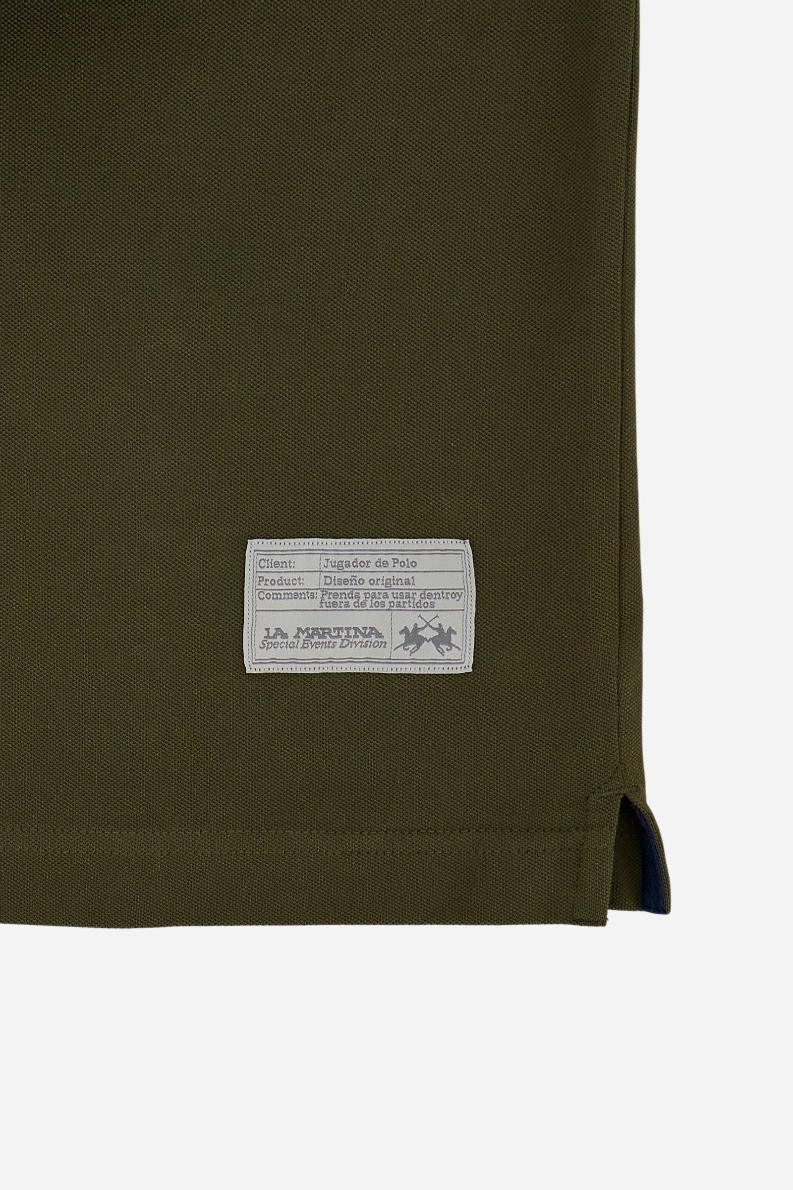 Men's short sleeve polo in stretch piqué with Iconic Team logo - Miguel