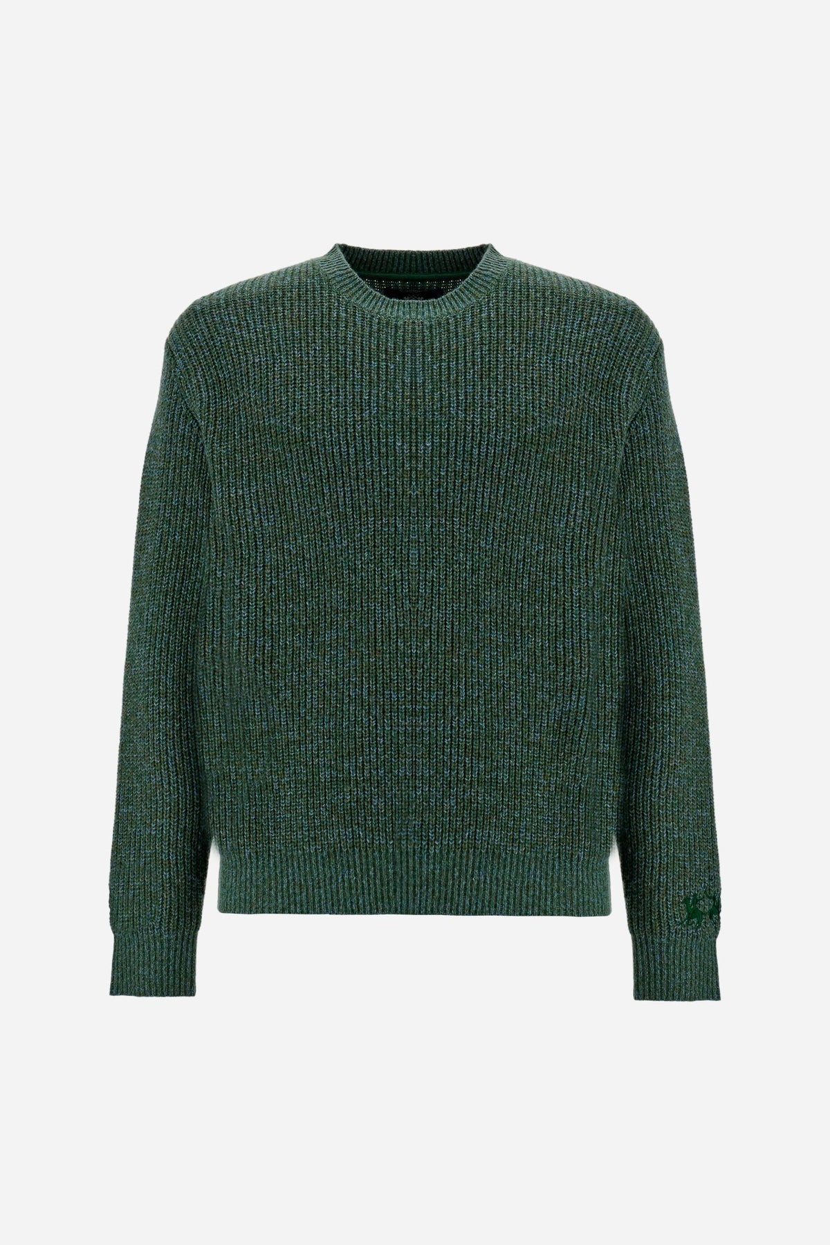 Men's crew neck mouliné lambswool sweater - Eddy