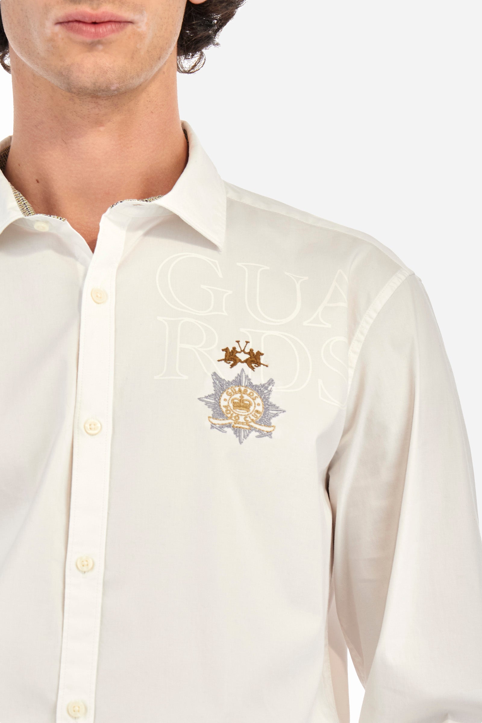 Camisa Guards de corte recto de algodón elastizado - Zigismond