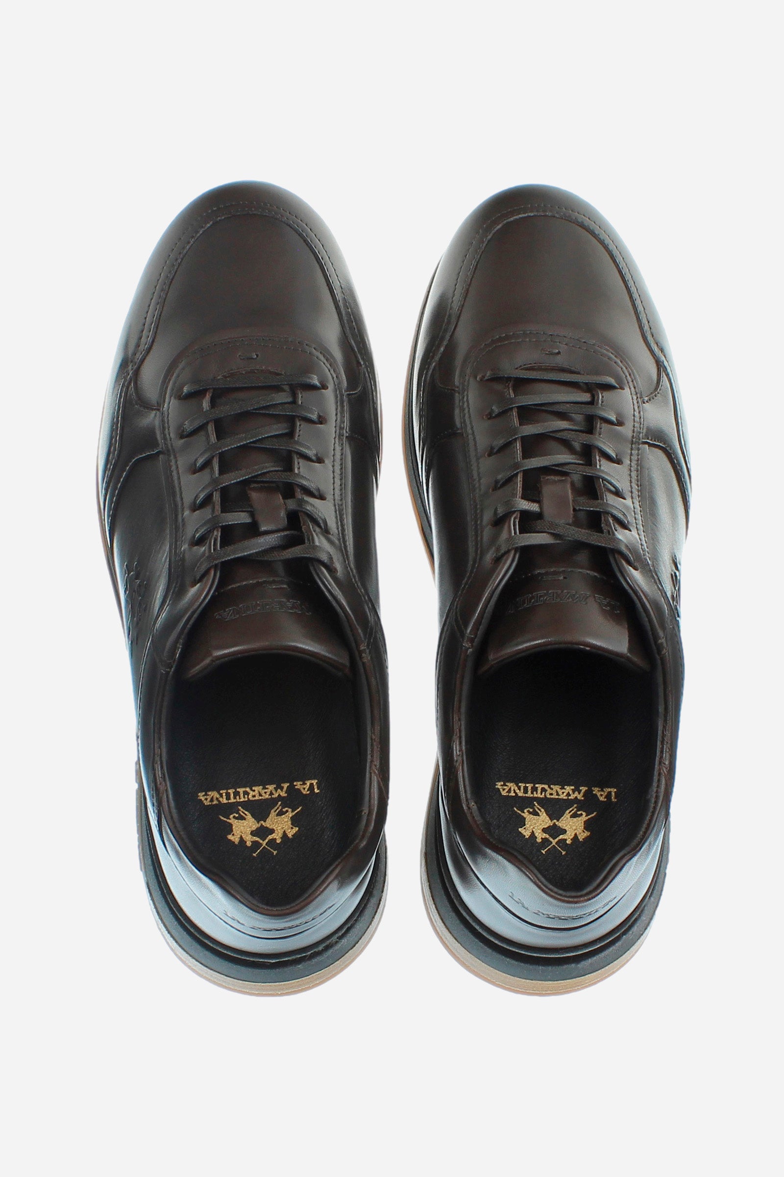 Men's leather and suede trainer - "Route 40"