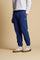 Men’s cotton fleece jogger pants with tapered cut and slim fit, ribbed cuffs and contrast embroidered logo. - Mazarine Blue                                                                                                                                                                                                                                                                                                                                                                                                     