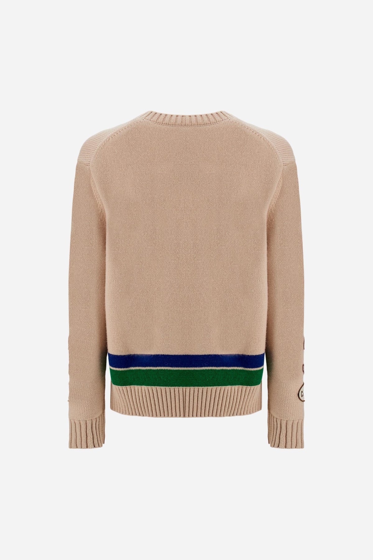 Jacquard crew neck lambswool sweater - Emmet