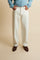 Men’s long trousers made from durable 100% cotton drill, characterized by a compact structure that ensures long-lasting wear and shape retention. The five-pocket construction recalls classic workwear aesthetics, with custom metal rivets and tonal reinforcement stitching that enhance durability. The leather back patch with contrasting logo and the internal waistband embroidery add exclusive details. The fit is relaxed, with a straight leg from hip to hem for comfort and ease of movement. An essential piece w