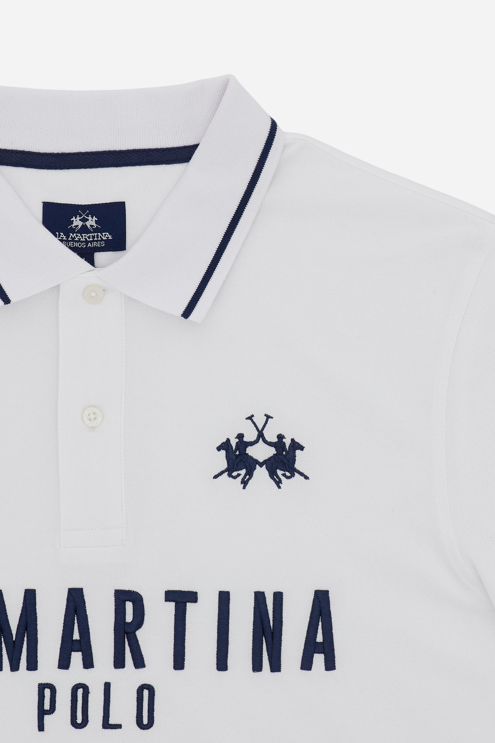 Men's short sleeve polo in stretch piqué Iconic - Yeshayahu