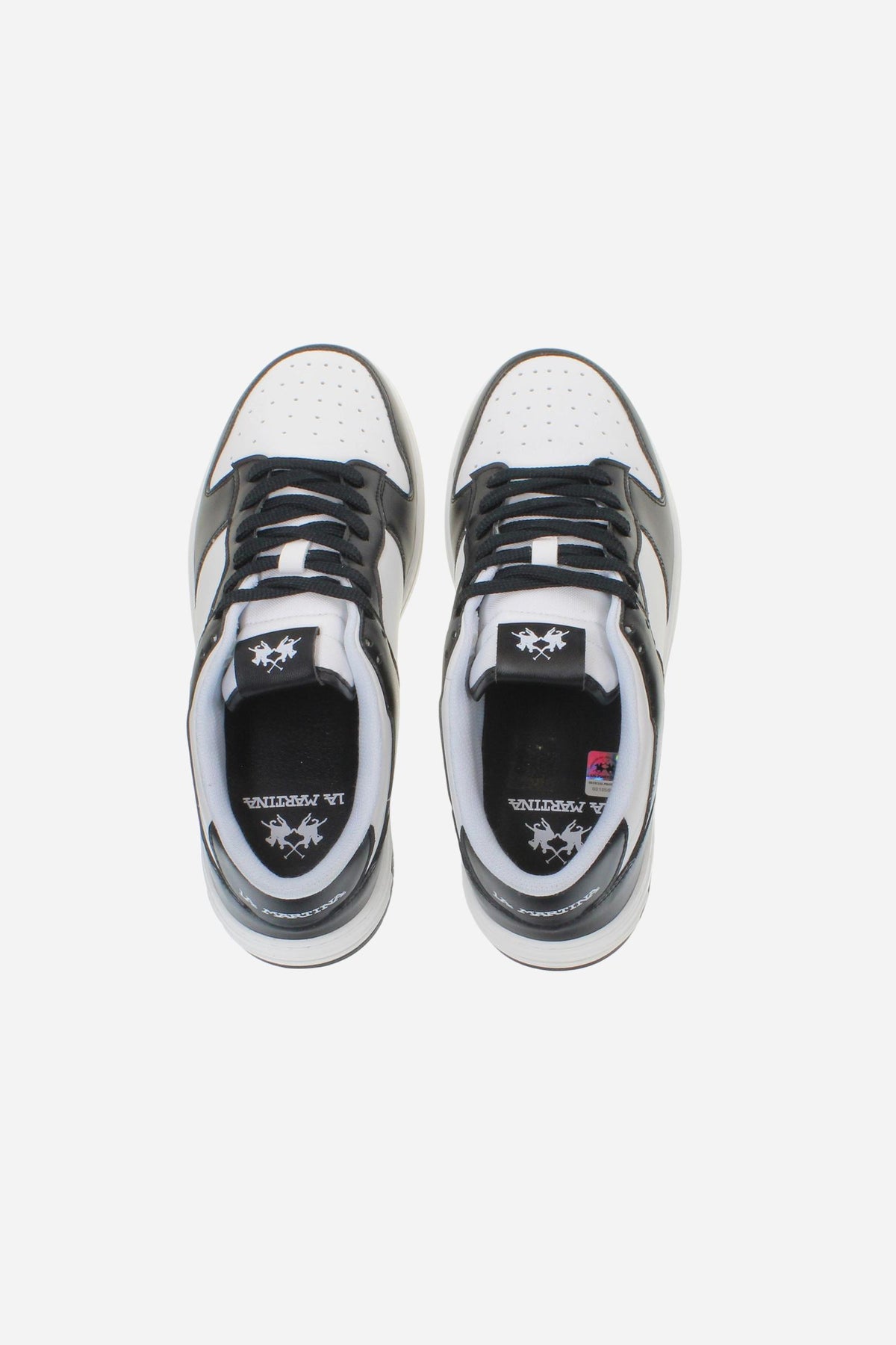 Men's sneaker with soft leather upper, two-tone rubber sole, Strobel construction for flexibility, and a personalized footbed for all-day comfort and urban style. - Optic White/Black