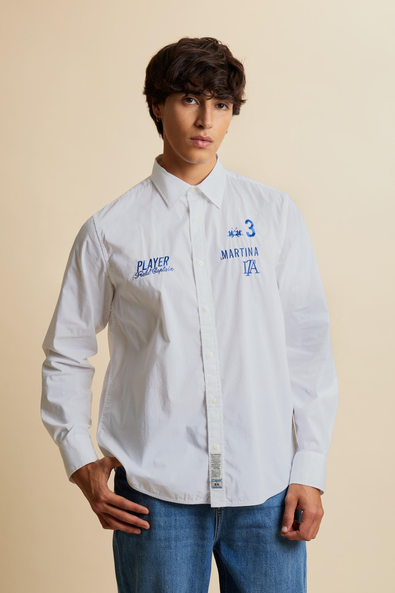 Camisa de hombre de manga larga en popelina Italia Edition - Clemar