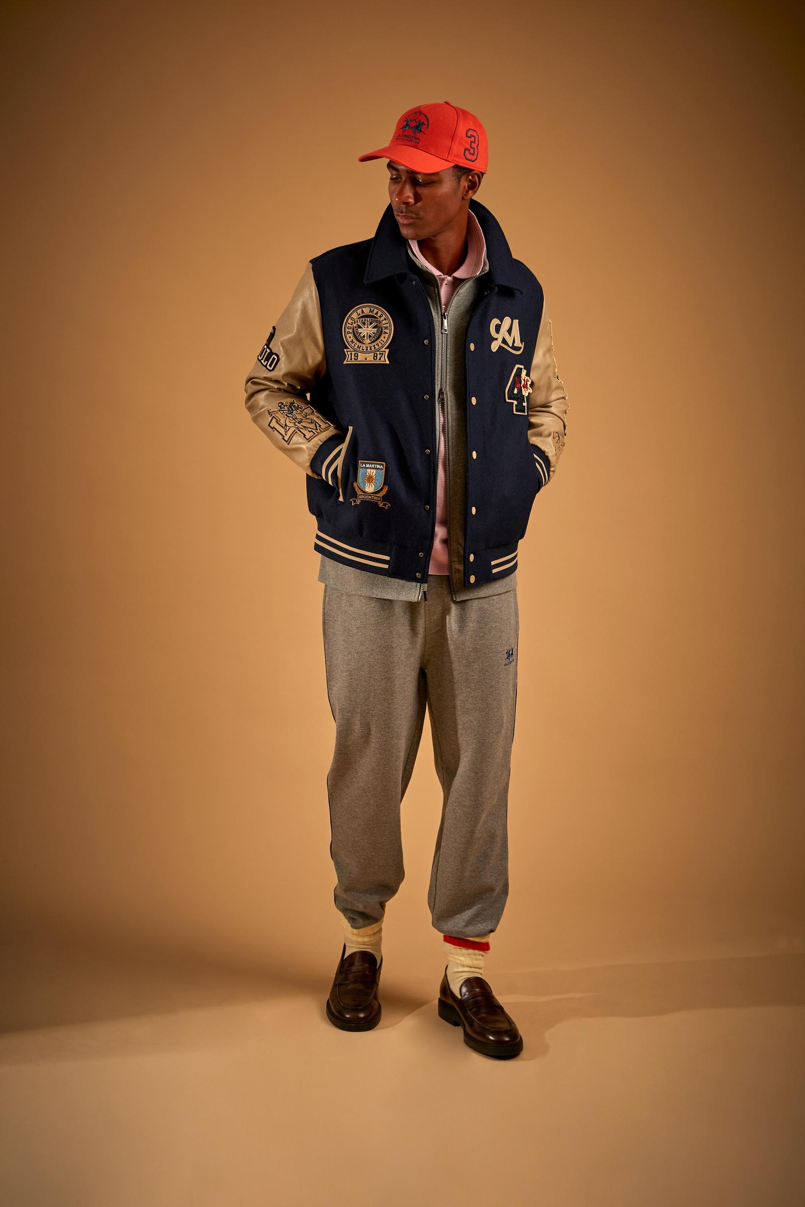 Padded college jacket in wool felt - Dallas