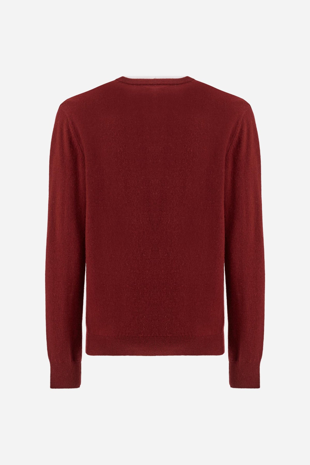 Men's crew neck lambswool sweater with tricolor logo - Ethan
